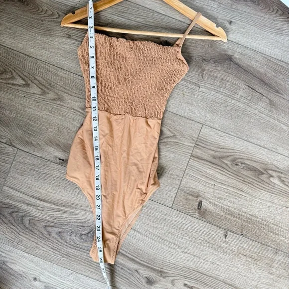 Aerie Tan One Piece Swimsuit Small-Long - Picture 6 of 8